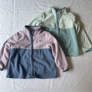 Pair of Oshkosh b’gosh Fleece Zip Up Jackets Size 24 months